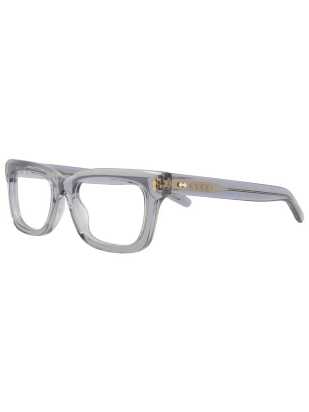 New Gucci Womens Square/Rectangle Grey Grey Transparent Fashion Designer Eyeglas